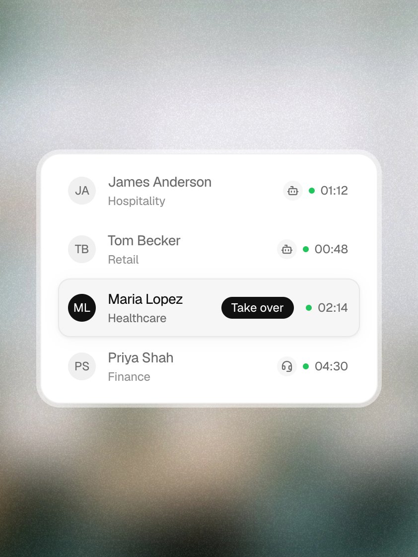 AI agent voice selection card, image 2