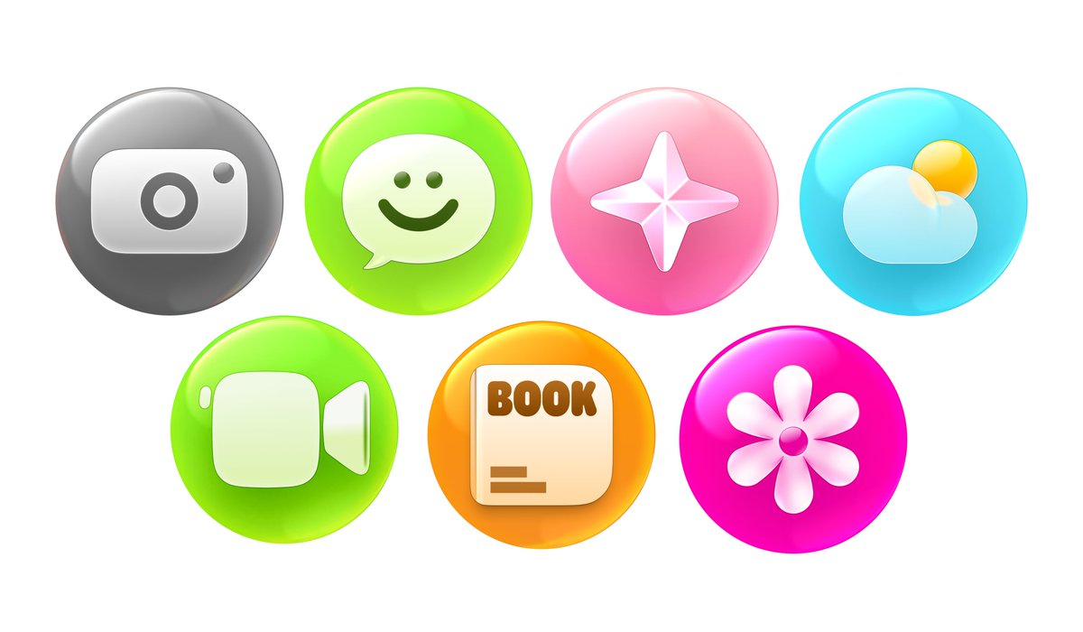 Glossy candy icon set, image 2