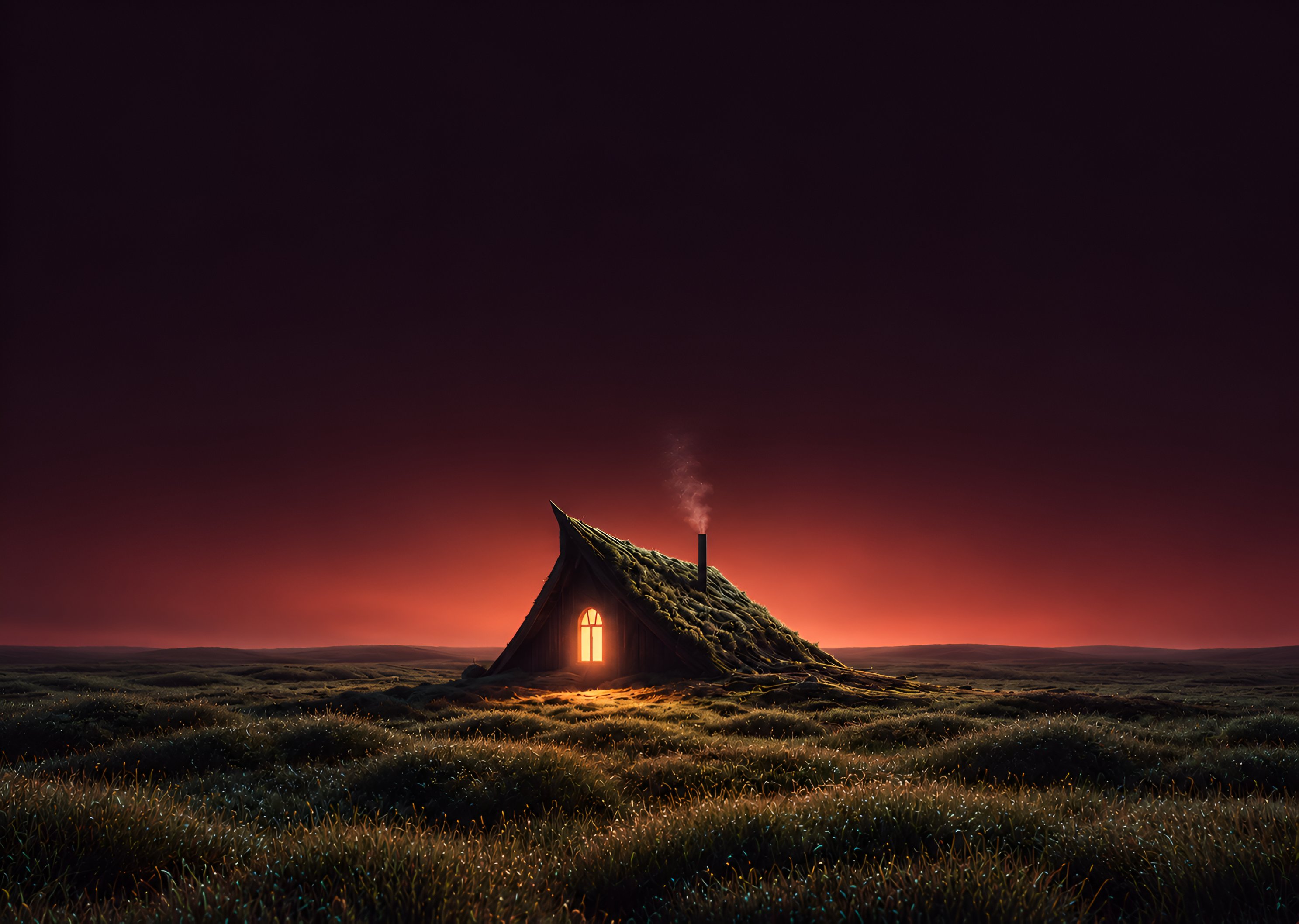 Neon mountain landscape wallpaper, image 2
