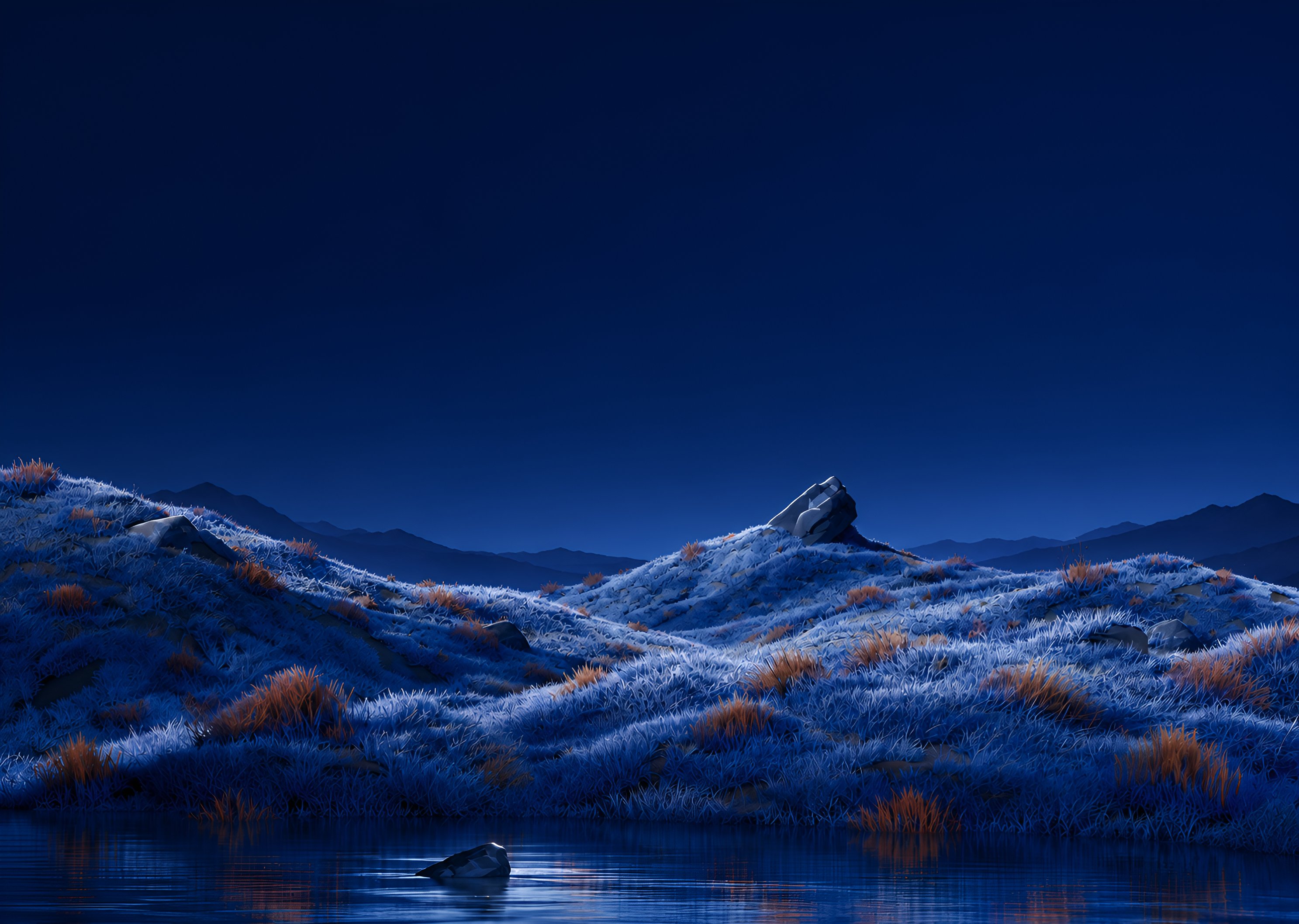 Neon mountain landscape wallpaper, image 4