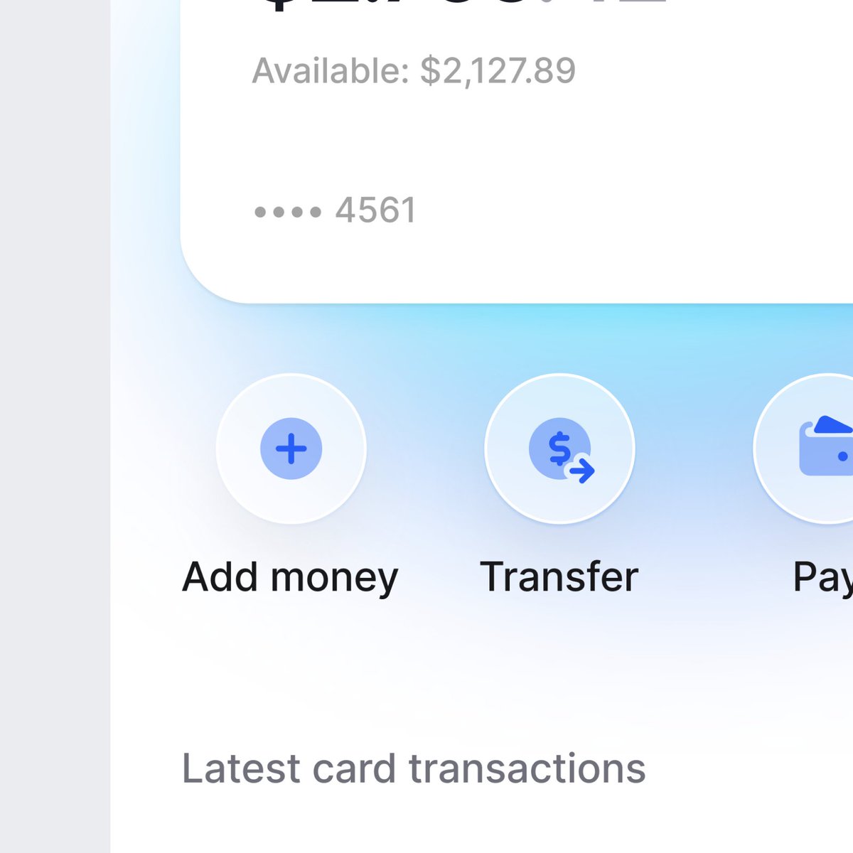 Finance app navigation interface concept, image 2
