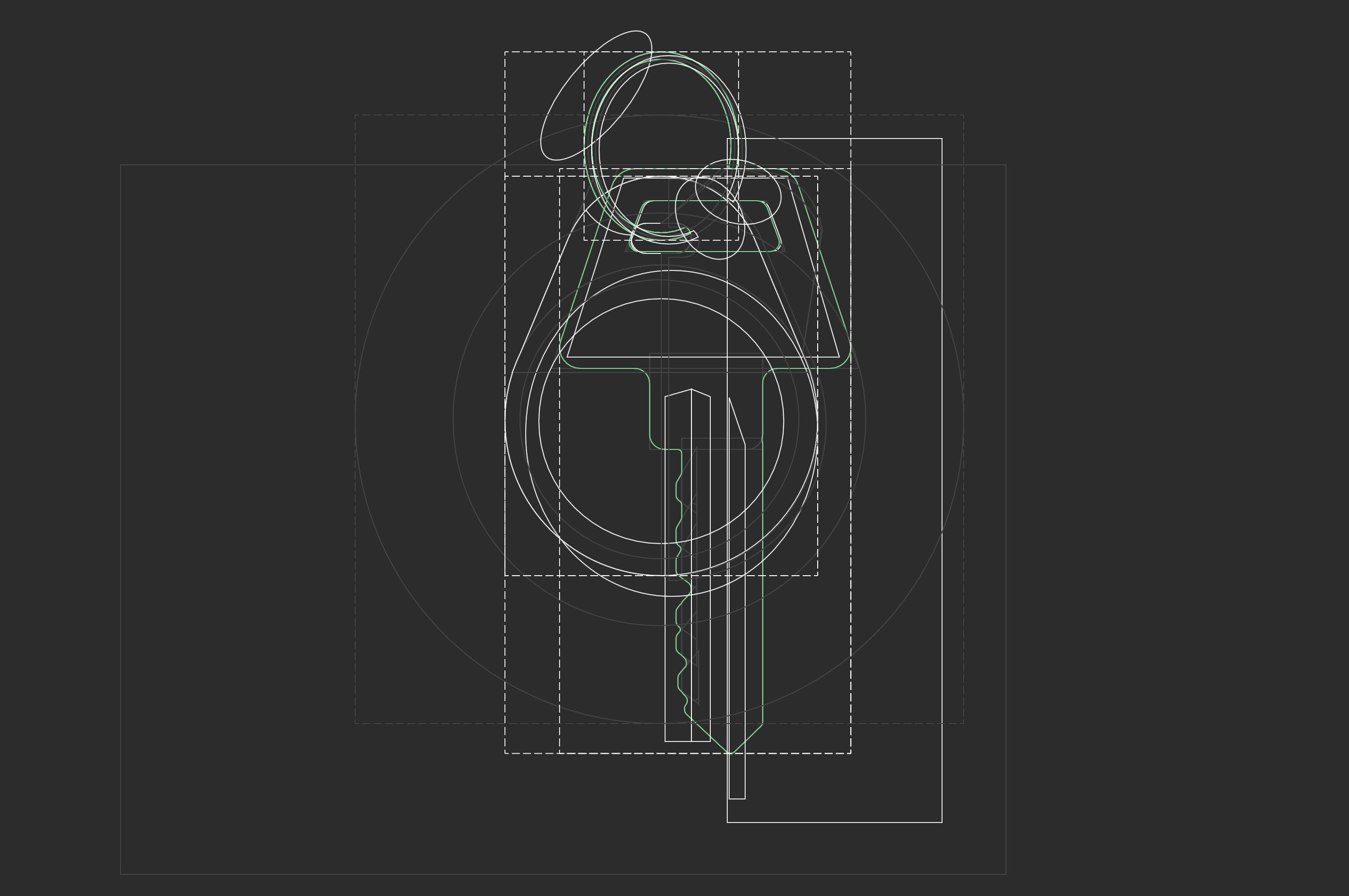 Keychain icon vector study, image 3