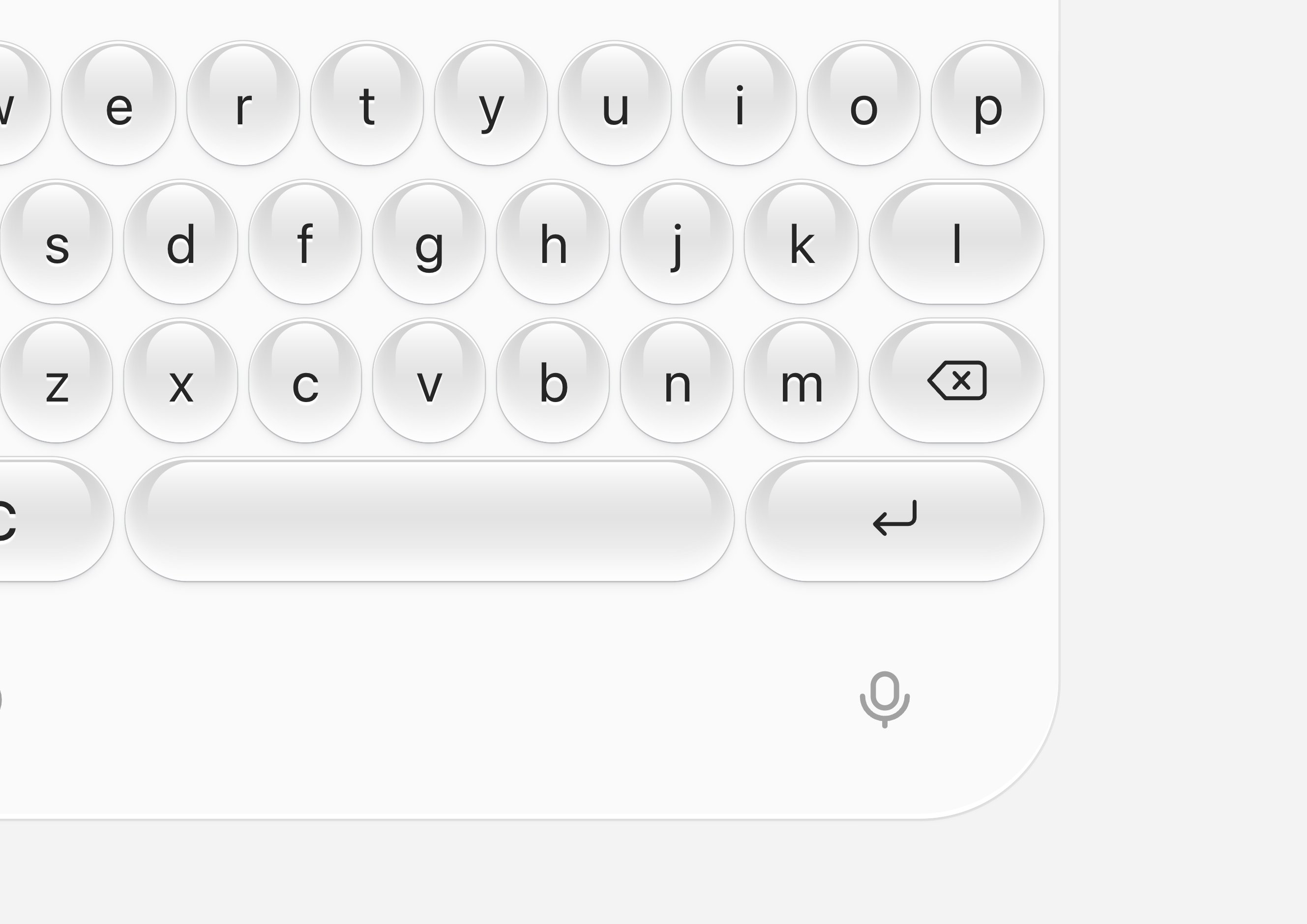 Glassmorphic virtual keyboard interface concept, image 3