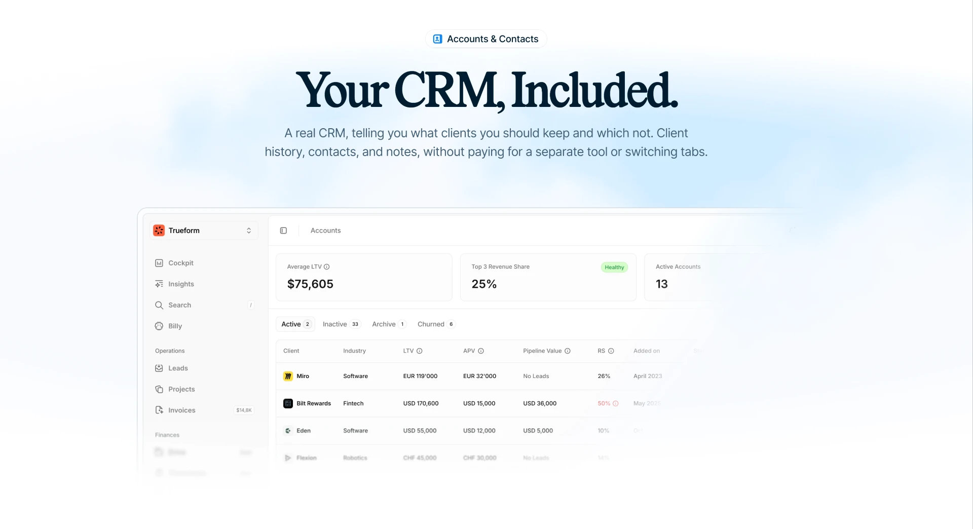 Marketing website for Billow