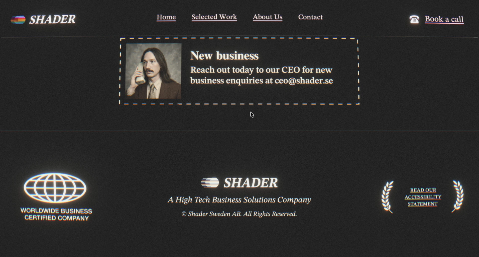 Shader studio marketing website