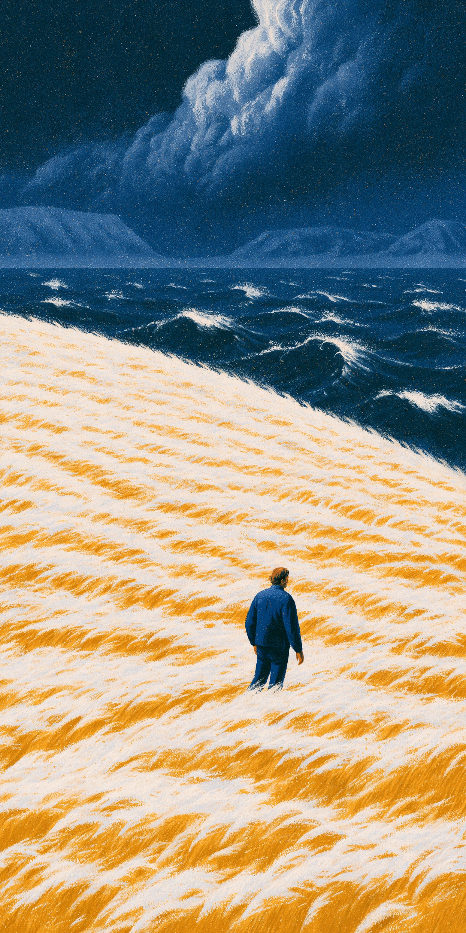 Generative landscape artwork with a lone figure, image 3