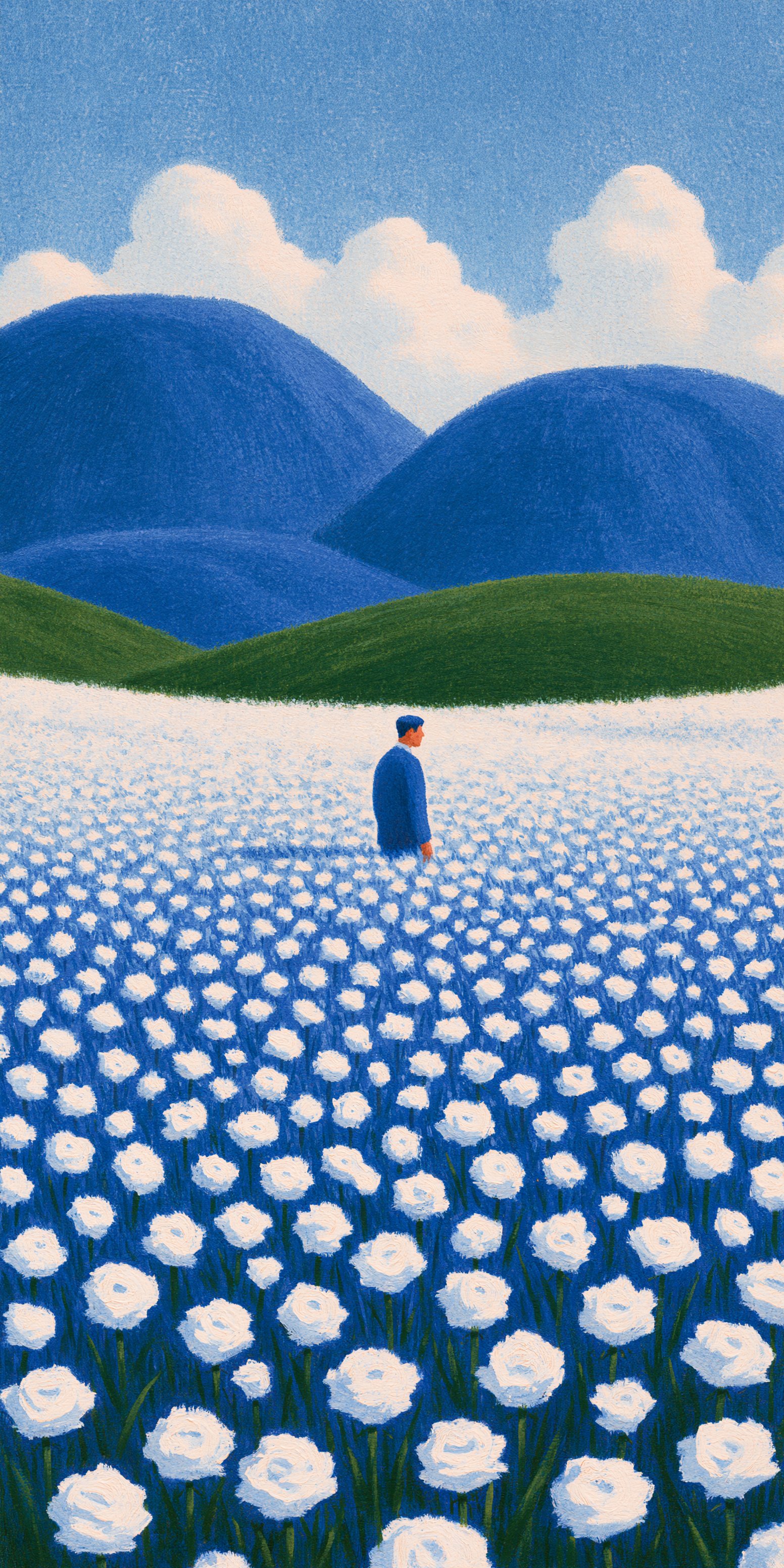 Generative landscape artwork with a lone figure, image 4