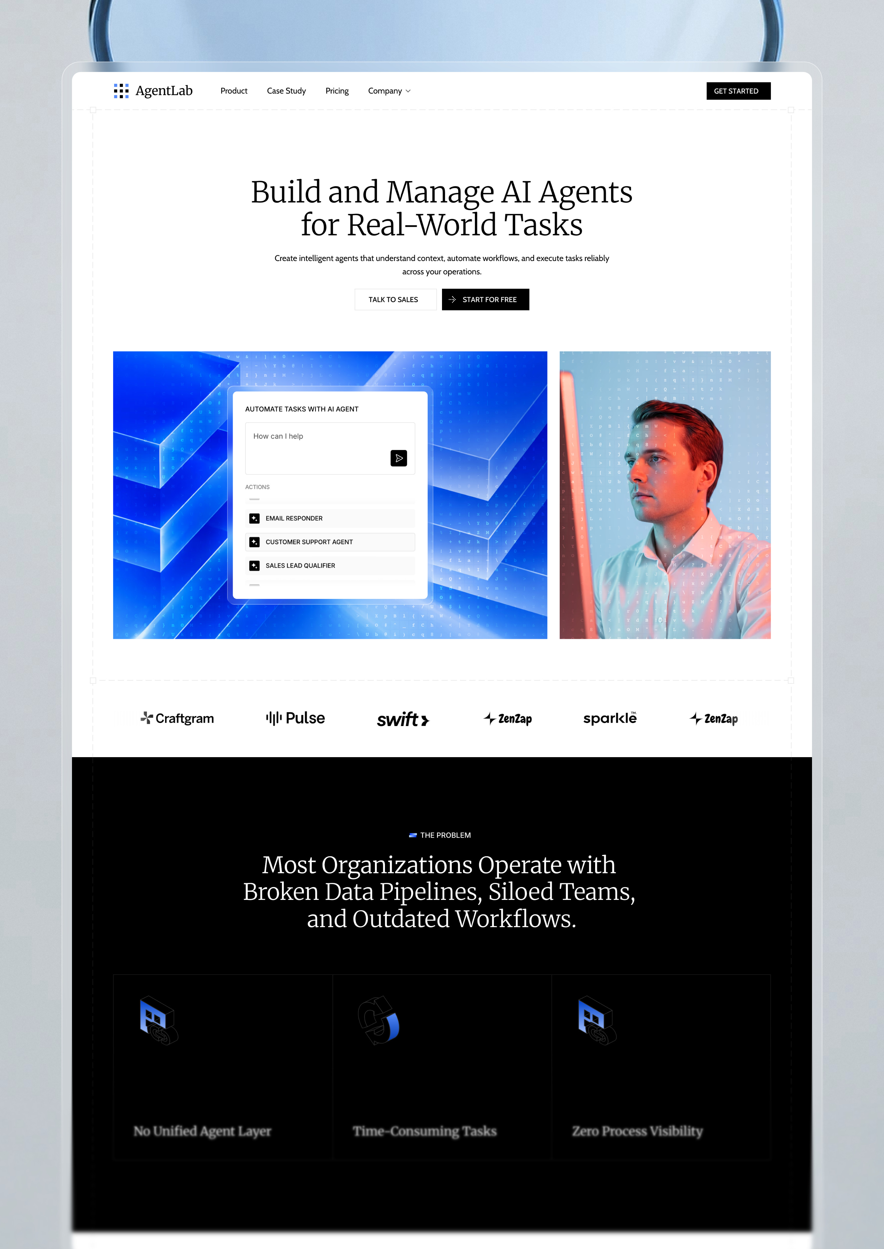 Marketing website for AgentLab, image 2