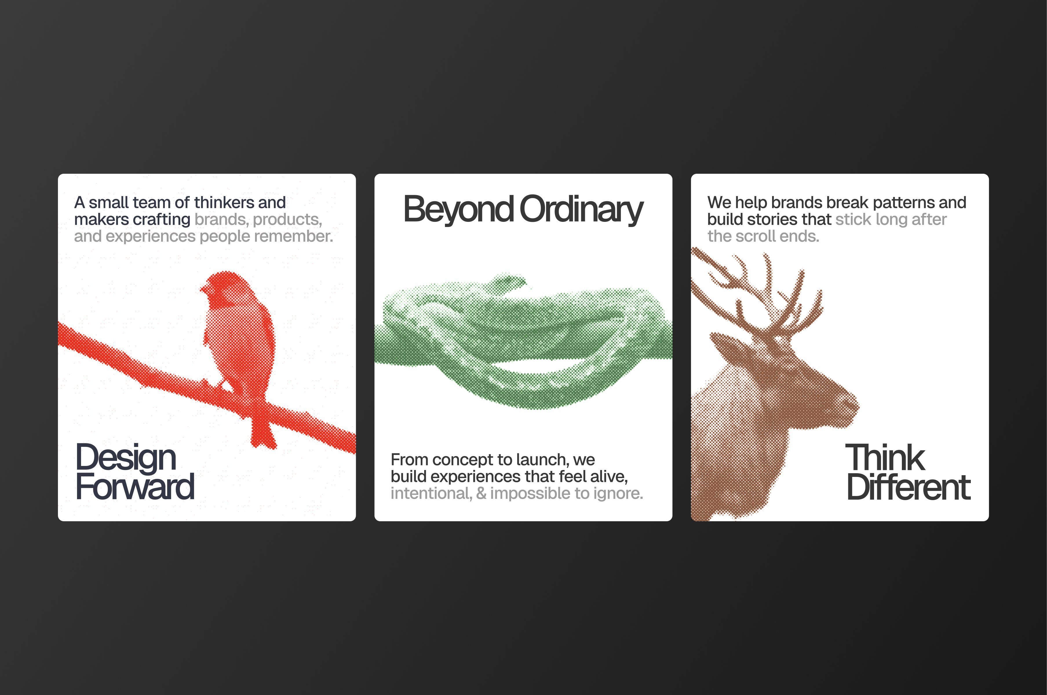Website footer design with textured landscape, image 3