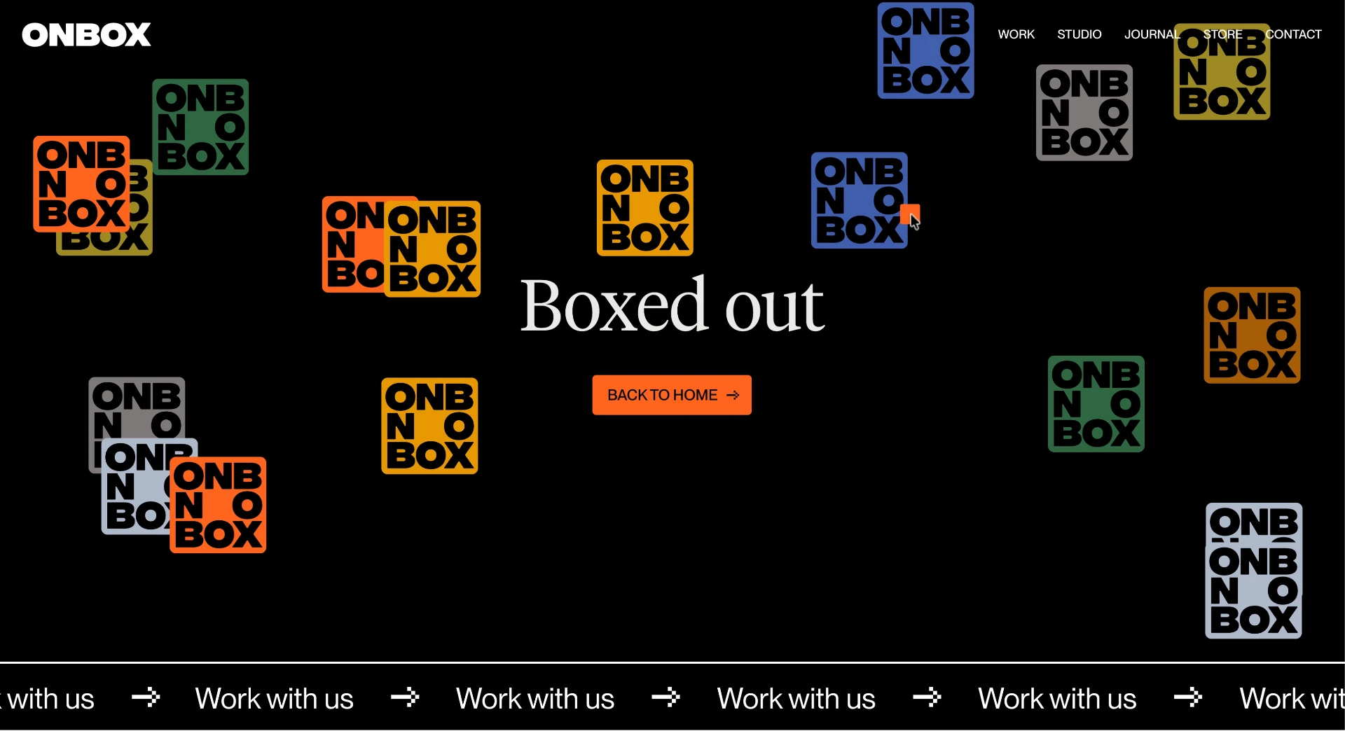 Onbox design studio portfolio website