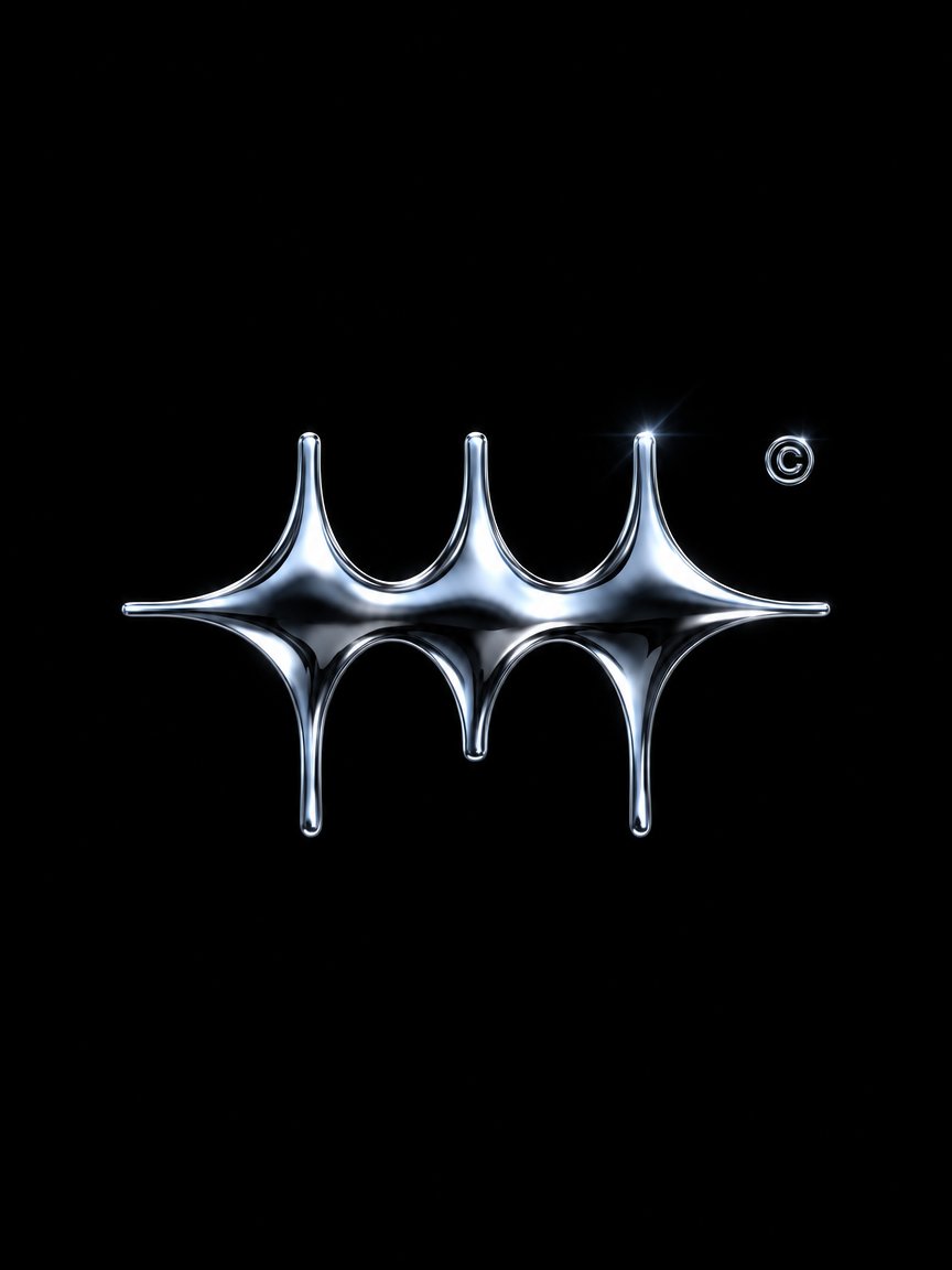 Liquid chrome chrome shape animation, image 2