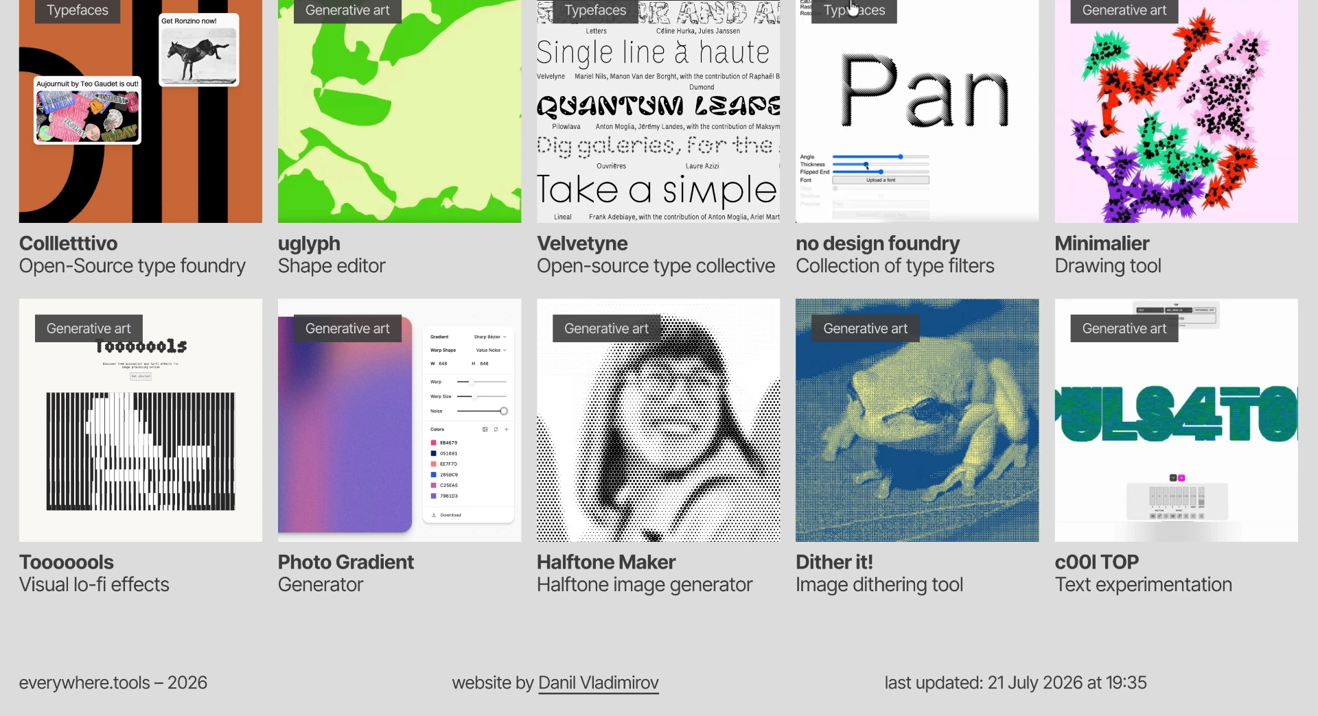 Directory of open source creative tools