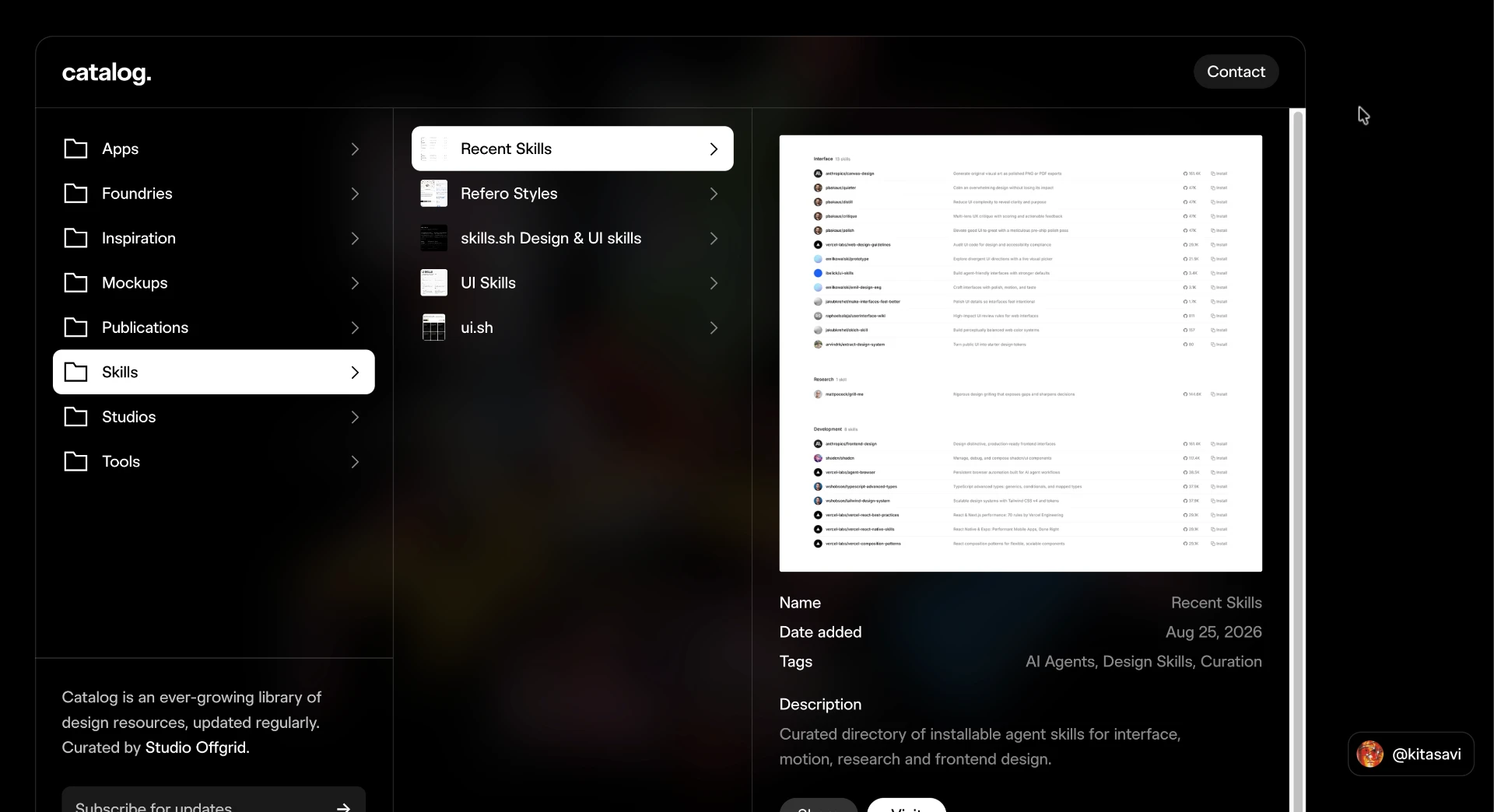 Catalog design resources library website